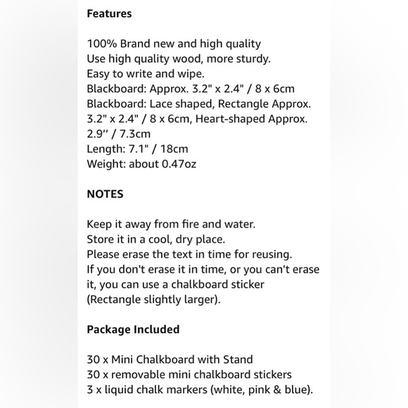 *NEW* Serving Table Lot - Cake servers, Mini Chalkboards, Liquid Chalk Markers - Picture 5 of 11